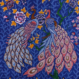 "Merak" (the Peacock) Motif Hand Drawn Indonesian Cotton Batik Tulis - BLUE