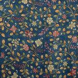 Hand Painted Kalamkari Silk Cotton - BLUE