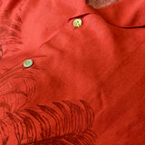 Printed Rayon Hawaiian Shirt - RED