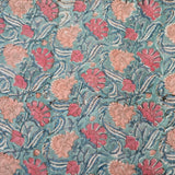 Pink And Peach Floral Hand Block Print