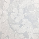 White on White Hibiscus Hawaiian Cotton Print