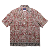 Block Print Short Sleeved Shirt - Red