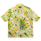 Printed Cotton Hawaiian Shirt - YELLOW