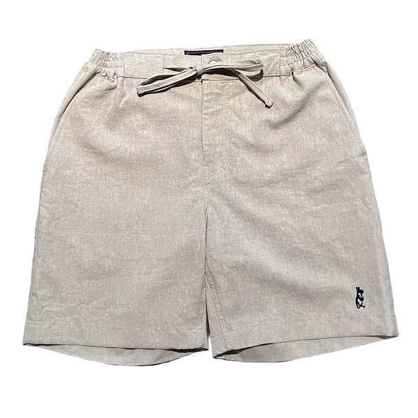 Washed Cotton Linen Shorts - Beige