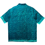 Block Print Short Sleeved Shirt - Blue / Green