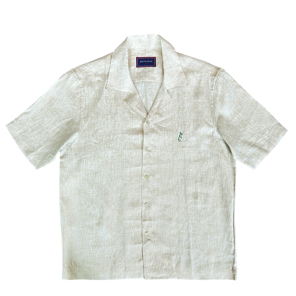 CAMP COLLAR LINEN SHORT SLEEVED SHIRT