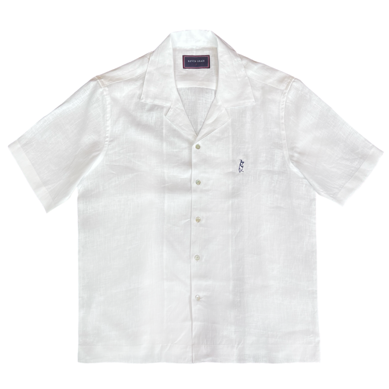 CAMP COLLAR LINEN SHORT SLEEVED SHIRT