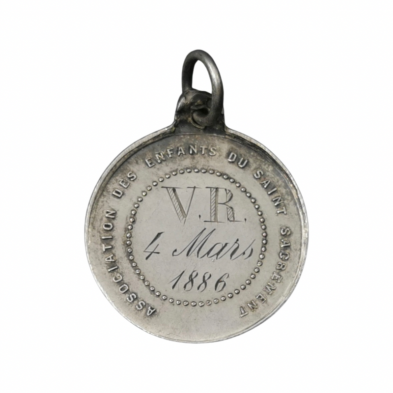 Antique French Association des Enfants des Saint-Sacrement Pendant