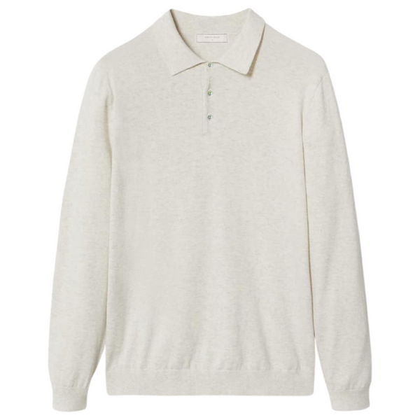 "RYAN" COTTON JERSEY LONG SLEEVE POLO SHIRT