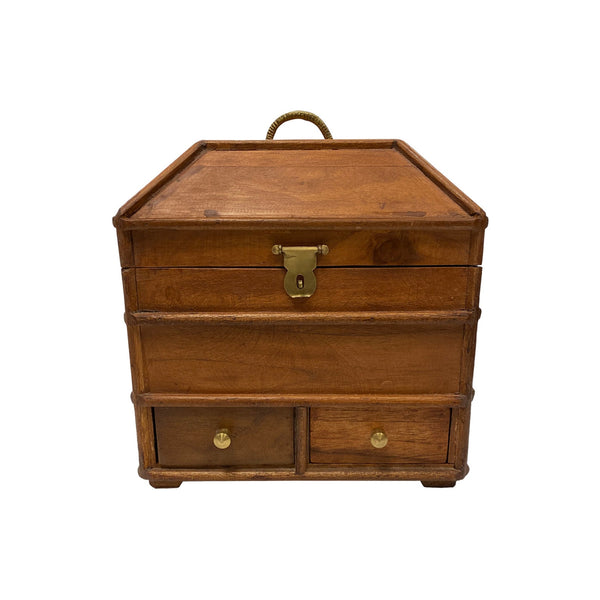 Vintage Wooden Campaign Chest