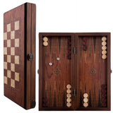 Handmade Wood Backgammon Set (Small)