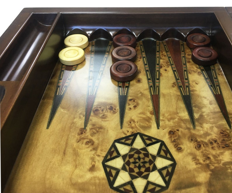 Handmade Wood Backgammon Set