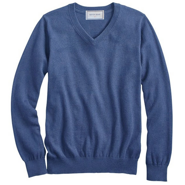 "DAVIDE" Cotton Cashmere V-Neck Sweater